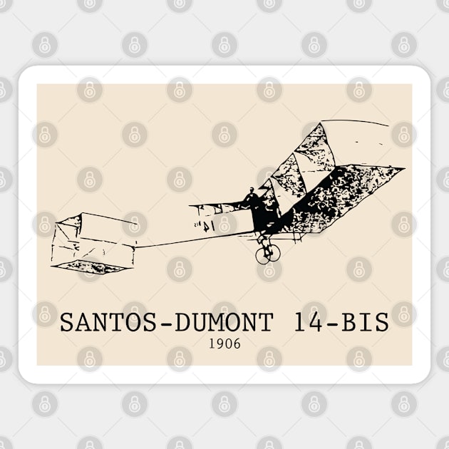 Santos-Dumont 14-bis 1906 Aircraft Magnet by Lakeric